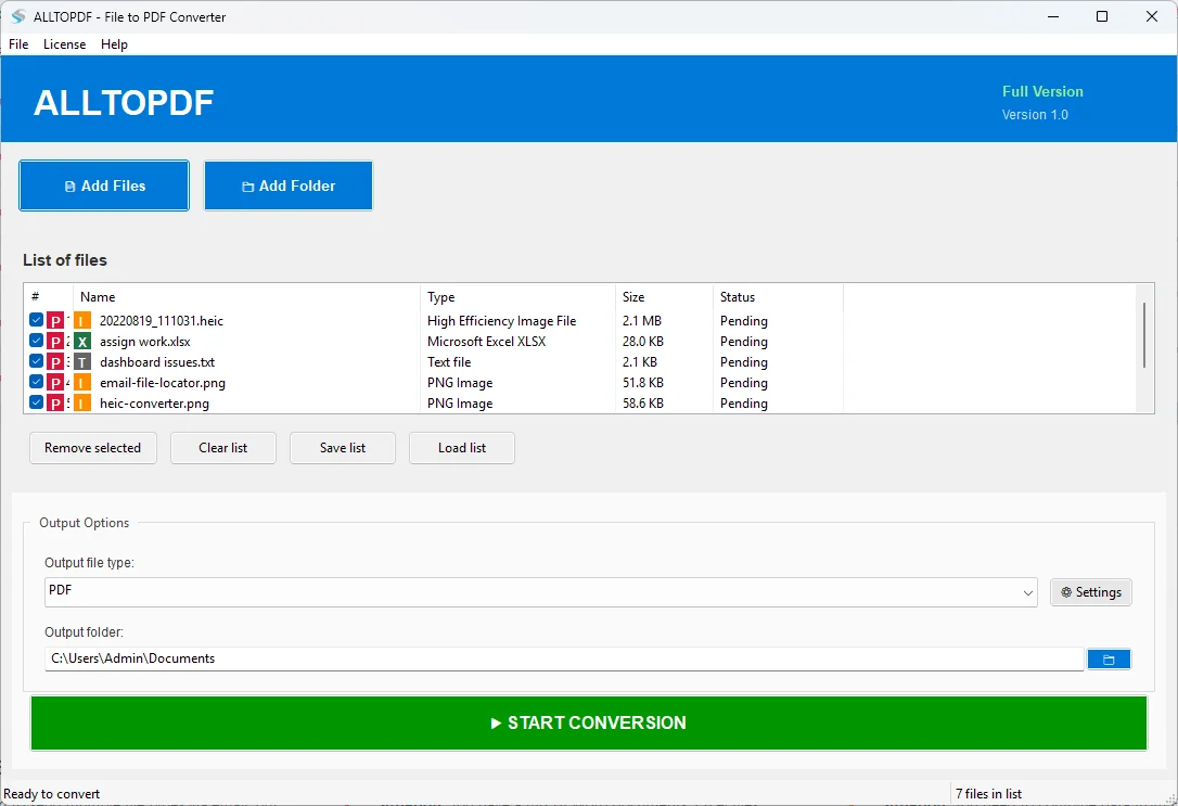 All to PDF Screenshot 2