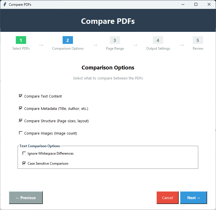 Compare PDFs Screenshot 2