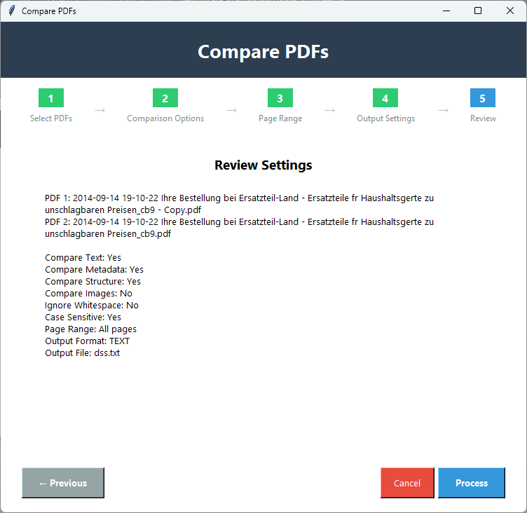 Compare PDFs Screenshot 5