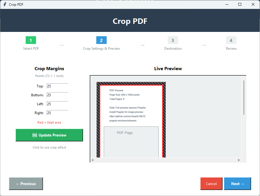 Crop PDF Screenshot 2