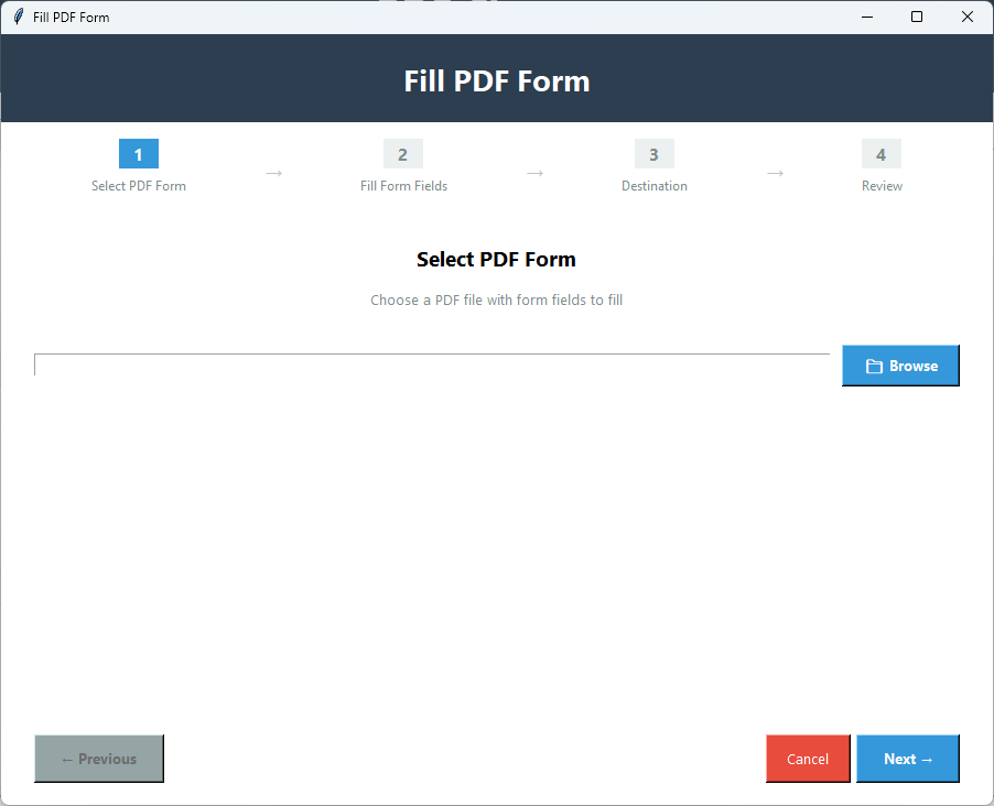 PDF Form Filling Screenshot 1