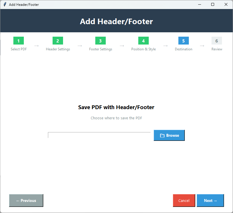 Header / Footer Screenshot 5