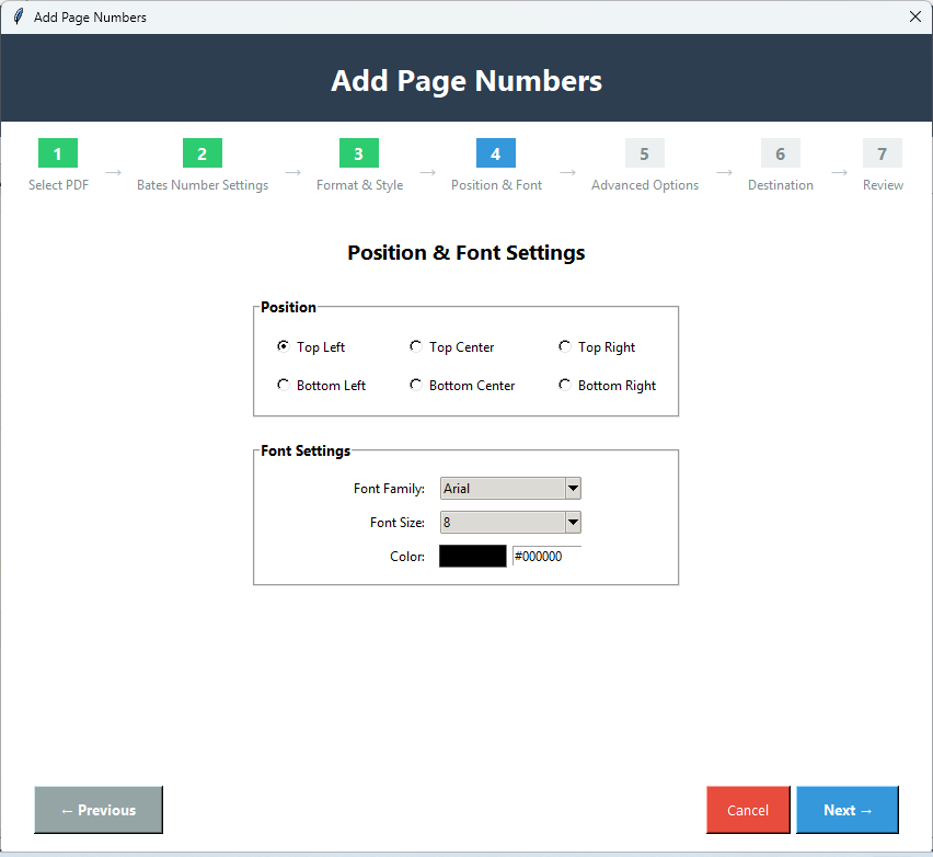 Page Numbers Screenshot 4