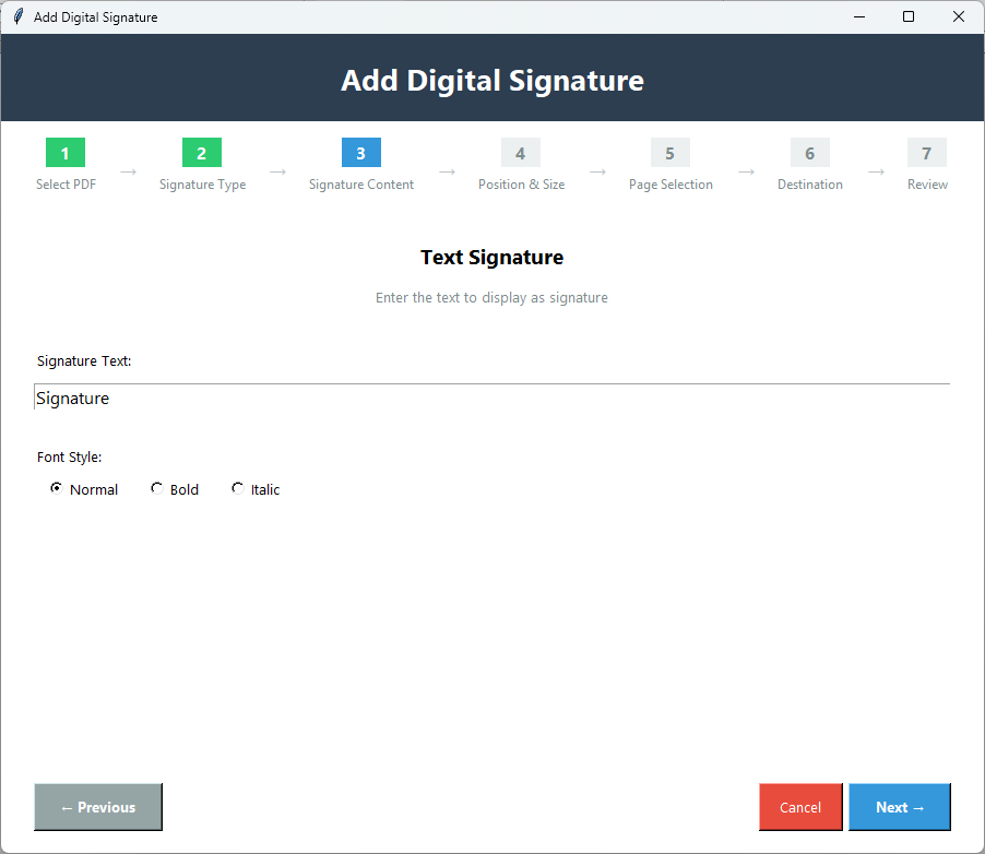 Digital Signatures Screenshot 2