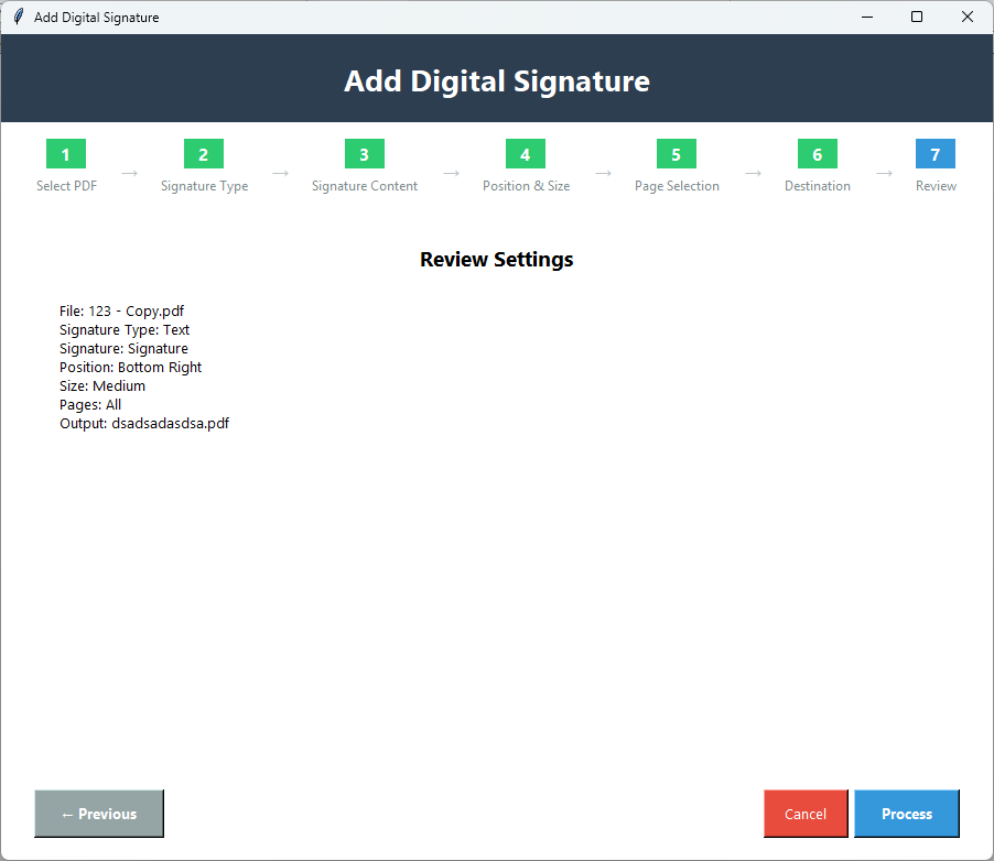 Digital Signatures Screenshot 6