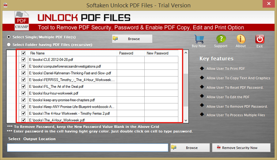 Preview of PDF files